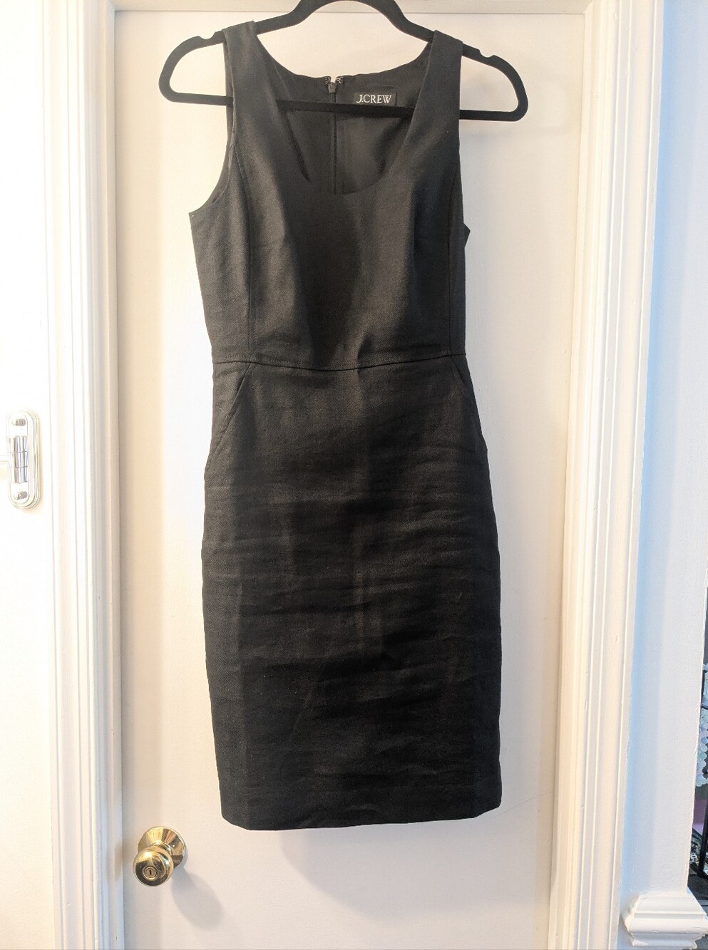 J.Crew Linen Blend Fitted Sheath Dress